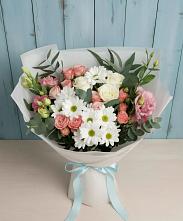Букет цветов из:  Розы, Лизиантусы и Хризантемы #REPLACE_PRED# Кушнаренково