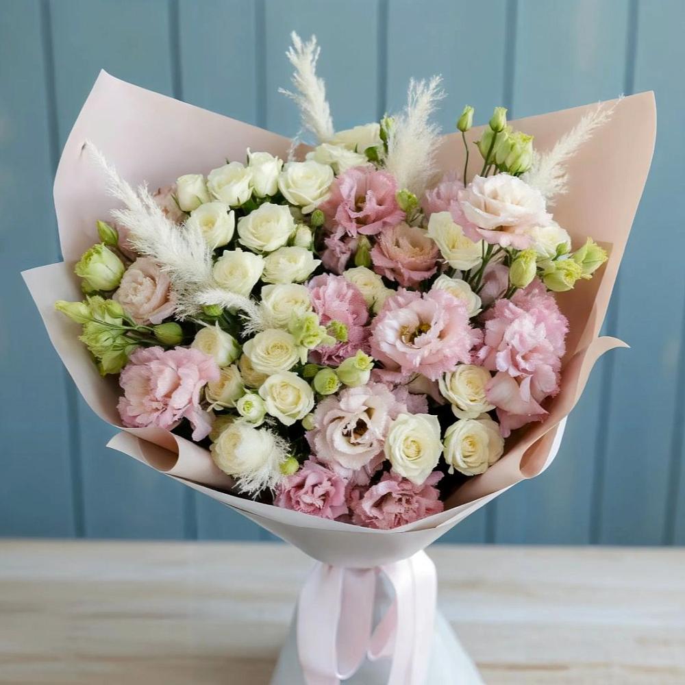 Букет цветов из: Альстромерии и Розы в Кушнаренково