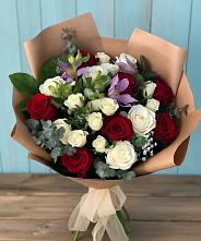 Букет цветов из:  Розы и Альстромерии #REPLACE_PRED# Кушнаренково