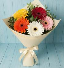 Букет цветов из:  Герберы в Кушнаренково