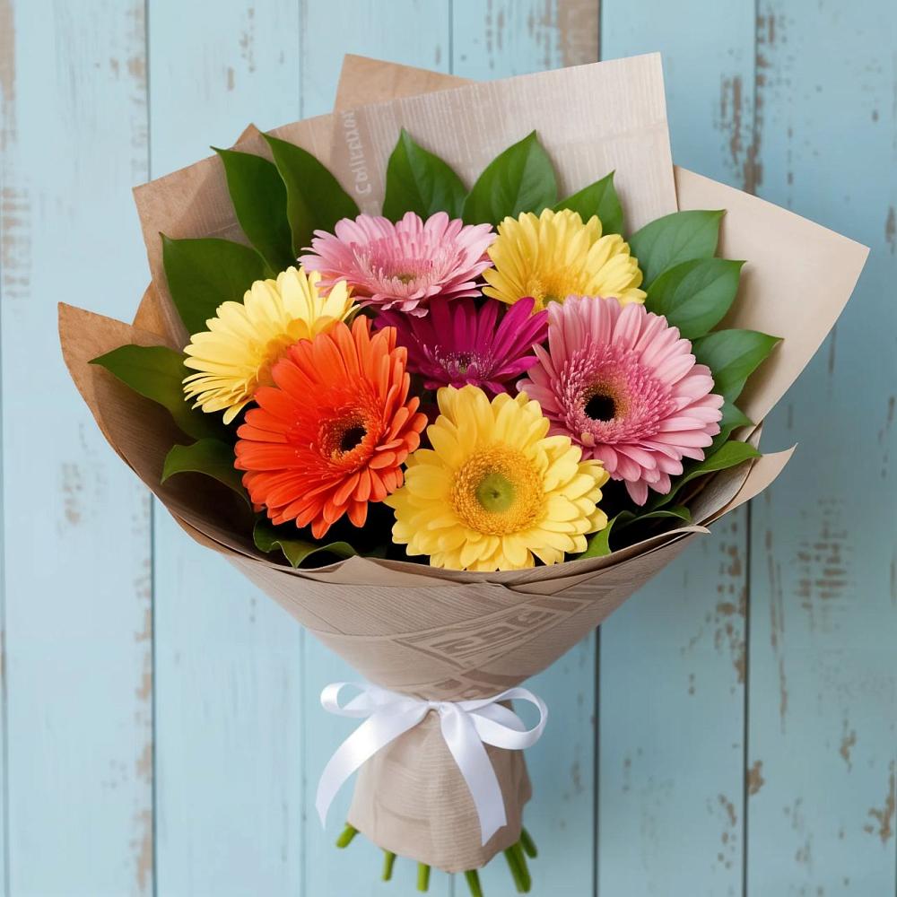 Букет цветов из: Герберы в Кушнаренково