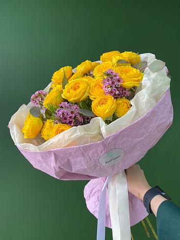 Букет Кустовые желтые розы в Кушнаренково