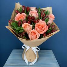 Букет цветов из:  Розы и Альстромерии в Кушнаренково
