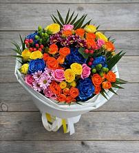 Букет цветов из:  Розы и Хризантемы в Кушнаренково