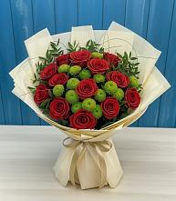 Букет цветов из:  Розы и Хризантемы #REPLACE_PRED# Кушнаренково