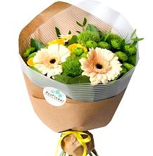 Букет цветов из:  Герберы, Розы и Хризантемы в Кушнаренково